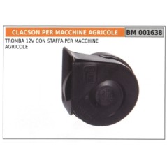 Bocina 12V con soporte para maquinaria agrícola código 001638