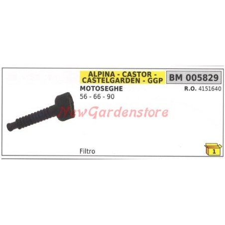 Oil hose with suction filter GGP for chainsaw 56 66 90 005829 | Newgardenstore.eu