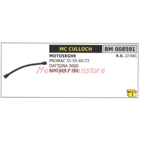 Oil hose MC CULLOCH for PROMAC chainsaw 51 55 60 72 PARTNER P 760 008591 | Newgardenstore.eu