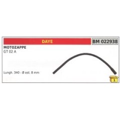 Tubo benzina LUNGO DAYE GT 02 A motozappa lunghezza 340 mm 8 mm codice 022938 | Newgardenstore.eu