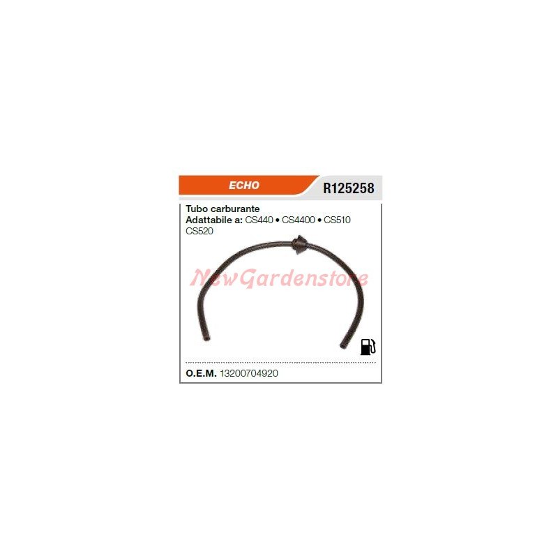 ECHO fuel line for chainsaw CS440 CS4400 CS510 CS520 R125258