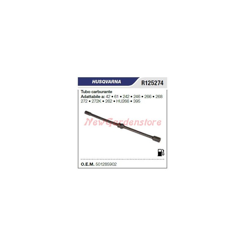 Conduite de carburant HUSQVARNA tronçonneuse 41 61 242 266 268 272 R125274