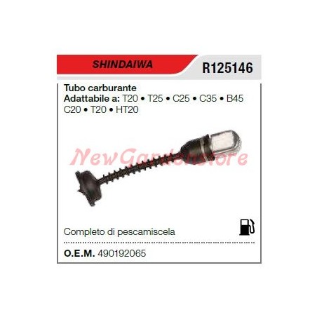 Kraftstoffleitung SHINDAIWA Freischneider T20 T25 R125146 | Newgardenstore.eu