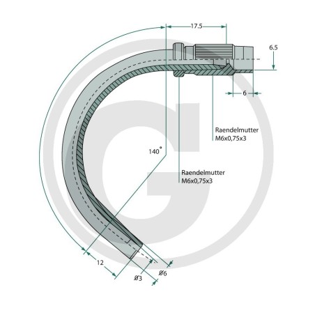 Intermediate pipe for flexible cables UNIVERSAL 27270318