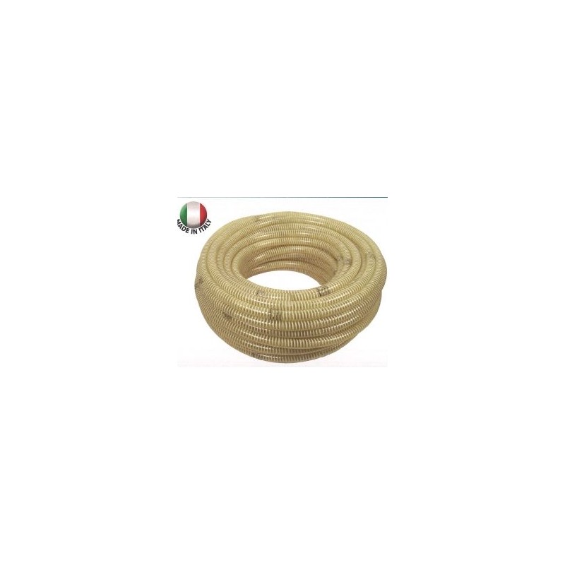 Tubo irrigazione uso alimentare spiralato atossico in PVC 25 mt Øinterno 20 mm