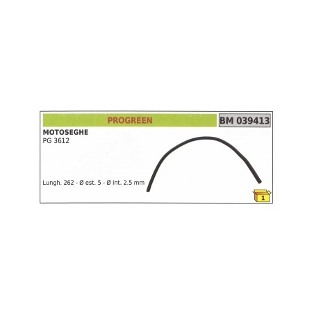 PROGREEN Kettensägenrohr PROGREEN Kettensäge PG 3612 Länge 262mm Ø außen 5mm 039413 | Newgardenstore.eu