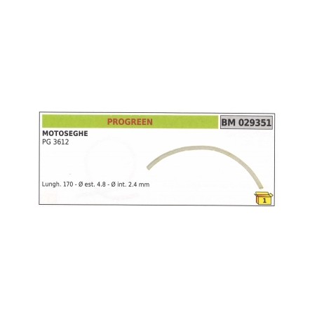 PROGREEN Kettensägenschlauch PROGREEN Kettensäge PG 3612 Länge 170mm Ø außen 4,8mm 029351 | Newgardenstore.eu