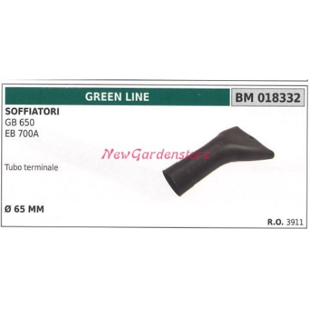 Gebläse-Endrohr GB 650 EB 700A GREENLINE 018332 | Newgardenstore.eu