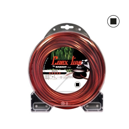 Desbrozadora COEX LINE cable metálico sección cuadrada Ø 4,0 mm longitud 23 m | Newgardenstore.eu