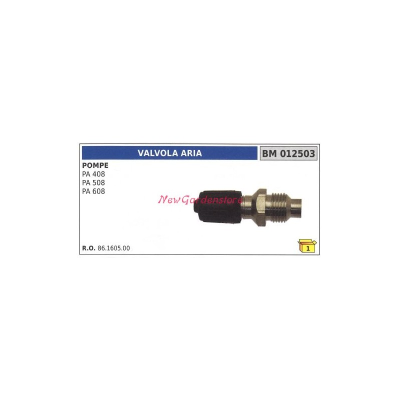 Air valve UNIVERSAL Bertolini pump PA 408 508 608 012503