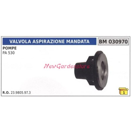 UNIVERSAL suction delivery valve for Bertolini PA 530 pump 030970 | Newgardenstore.eu