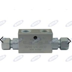 Block valve 3/8" double acting 12L connections AMA 04202