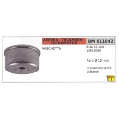 Bandeja de aluminio sin botón ASPERA Ø agujero 10mm 631700 - 1395.0010 | Newgardenstore.eu