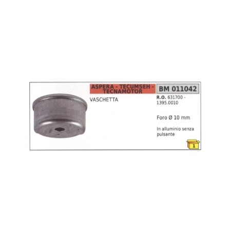 Bandeja de aluminio sin botón ASPERA Ø agujero 10mm 631700 - 1395.0010 | Newgardenstore.eu