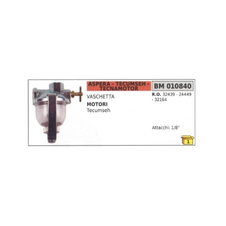 Rasenmähertopf TECUMSEH Motoranschlüsse 1/8" 32439 - 24449 - 32164 - 690612 | Newgardenstore.eu