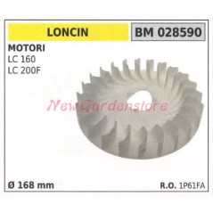 Ventilador magnético LONCIN motor LC 160 200F Ø 168mm 028590 1P61FA