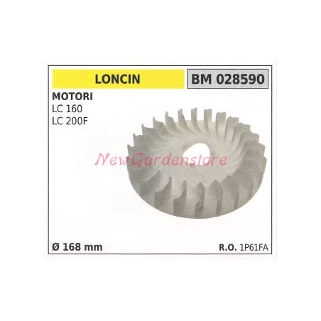 Ventilador magnético LONCIN motor LC 160 200F Ø 168mm 028590 1P61FA | Newgardenstore.eu