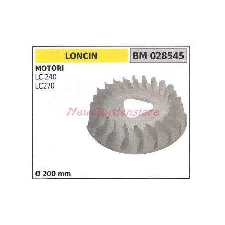 Magnetisches Lüfterrad LONCIN Motor LC 240 270 Ø 200mm 028545 | Newgardenstore.eu