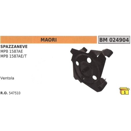 Ventola spazzaneve MAORI per MPB 1587AE - MPB 1587AE/T  547510 | Newgardenstore.eu