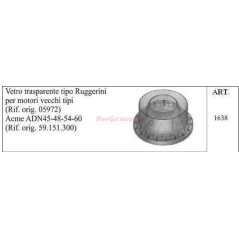 ACME-Klarglas für Gehtraktor ADN45 48 54 60 1638