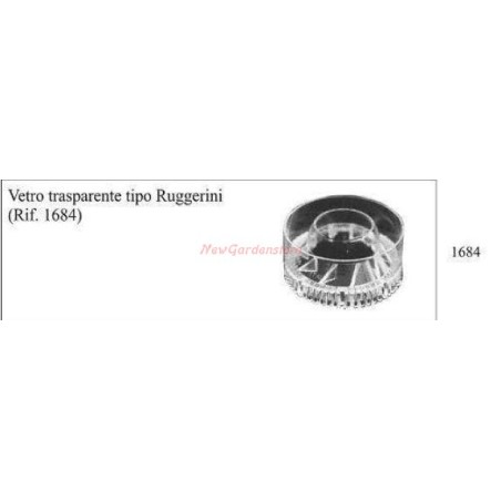 Verre transparent pour tracteur RUGGERINI 1684 | Newgardenstore.eu