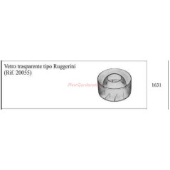 RUGGERINI clear glass for walking tractor 1631 | Newgardenstore.eu