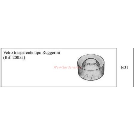 Vetro trasparente RUGGERINI per motocoltivatore 1631 | Newgardenstore.eu