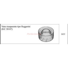 Vetro trasparente RUGGERINI per motocoltivatore 1633 | Newgardenstore.eu