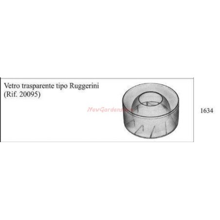 Vetro trasparente RUGGERINI per motocoltivatore 1634 | Newgardenstore.eu