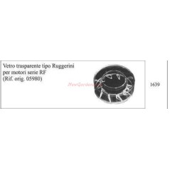 RUGGERINI clear glass for walking tractor RF 1639 | Newgardenstore.eu
