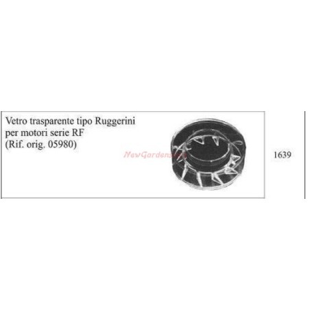 Vetro trasparente RUGGERINI per motocoltivatore RF 1639 | Newgardenstore.eu