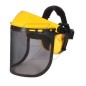 PROTECTIVE VISOR WITH MESH SHIELD AND EAR MUFFS