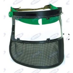 AMA adjustable combined mesh and polycarbonate safety visor