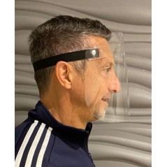 Transparent splash-proof protective visor in polycarbonate elastic adjustable | Newgardenstore.eu