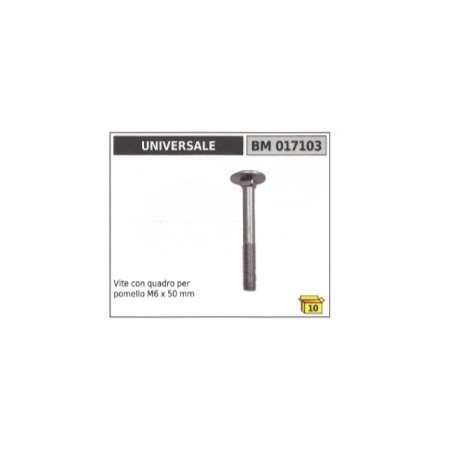 Schraube mit Vierkant für Knauf M6 x 50 mm UNIVERSAL-Rasenmäher 017103 | Newgardenstore.eu