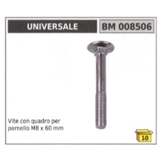 Schraube mit Vierkant für Drehknopf M8 x 60 mm UNIVERSAL-Rasenmäher 008506