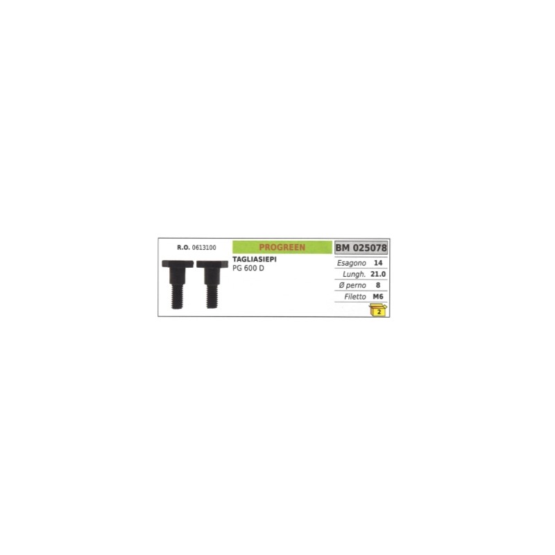 Vis d'embrayage PROGREEN taille-haie PG600D 0613100 hexagone 14 mm longueur 21,0 mm