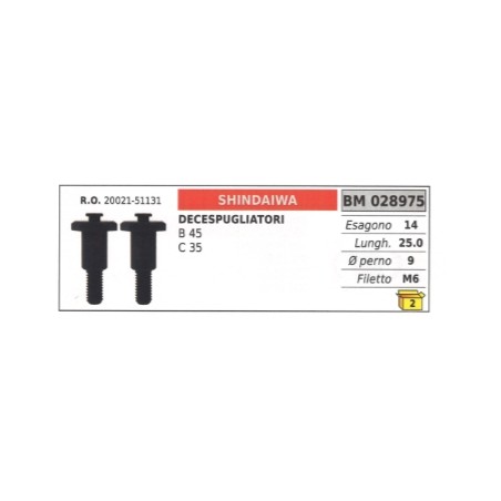 Clutch screw SHINDAIWA brushcutter B 45 C 35 hexagon 14mm length 25,0mm | Newgardenstore.eu