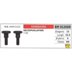 Clutch screw SHINDAIWA brushcutter T20 20000.51212 hexagon 13mm Ø pin 9mm | Newgardenstore.eu