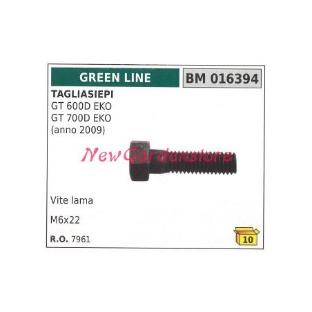 Blade screw GREENLINE hedge trimmer GT 600D EKO 700D EKO 016394 | Newgardenstore.eu
