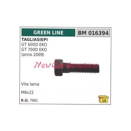 Messerschraube GREENLINE Heckenschere GT 600D EKO 700D EKO 016394 | Newgardenstore.eu