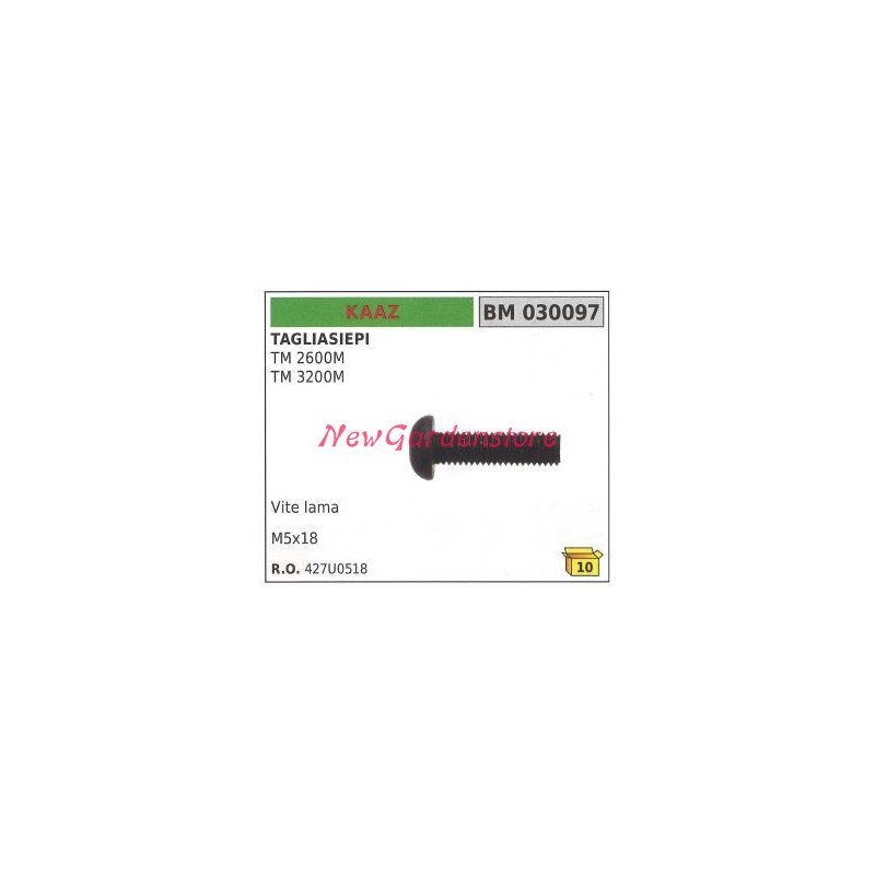 KAAZ blade screw TM 2600M 030097