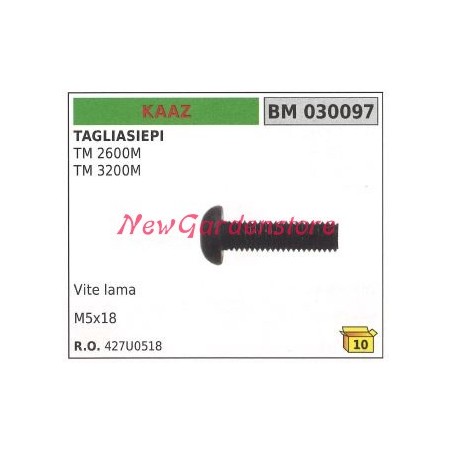 KAAZ blade screw TM 2600M 030097 | Newgardenstore.eu