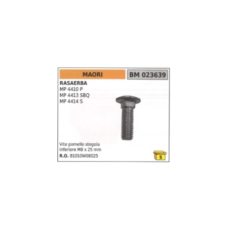 M8x25mm Tornillo del mango inferior del cortacésped MAORI MP4410P MP4413SBQ MP4414S | Newgardenstore.eu