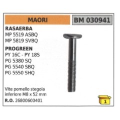 M8x52mm MAORI-PROGREEN cortacésped MP5519ASBQ PY16C tornillo del pomo inferior del manillar | Newgardenstore.eu