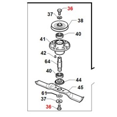 Lame ORIGINALE GIANNI FERRARI plaque de coupe poulie vis GTM155 machine professionnelle | Newgardenstore.eu