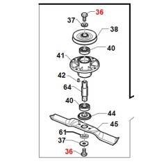 ORIGINAL GIANNI FERRARI blade plate pulley screw GTM155 professional machine