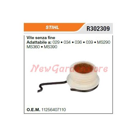 Bomba de aceite de tornillo sin fin STIHL motosierra 029 034 036 039 MS290 360 390 R302309