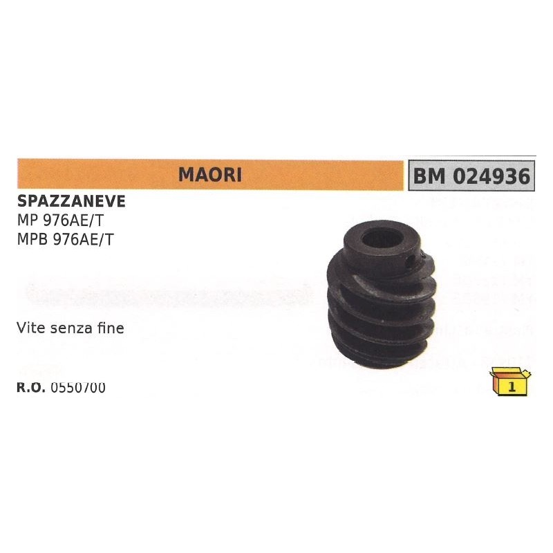 MAORI snowplough worm gear for MP 976AE/T - MPB 976AE/T 0550700