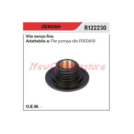 Tornillo sinfín ZENOAH para bomba de aceite R303419 R122230 | Newgardenstore.eu